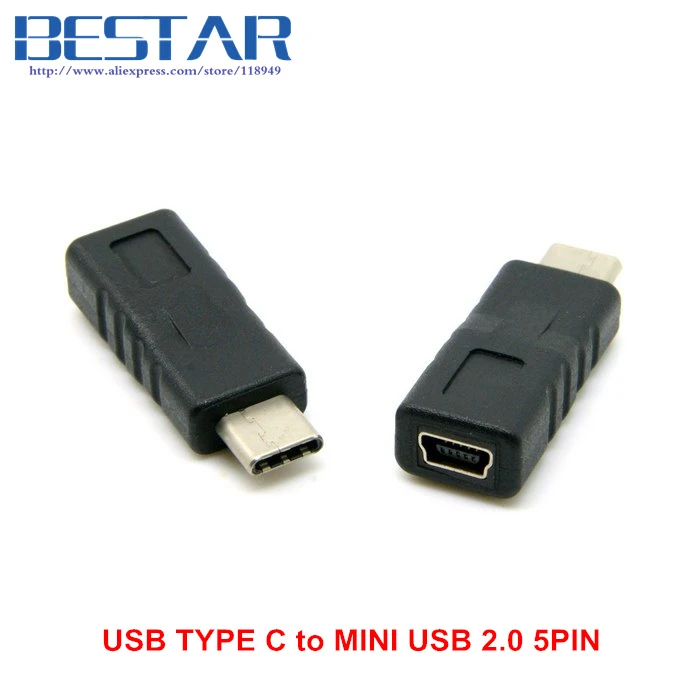 Natura zelf Ja Usb-c Usb Type-c Type C Usb 3.1 Male Connector To Mini Usb 2.0 5pin Female  Data Adapter - Pc Hardware Cables & Adapters - AliExpress