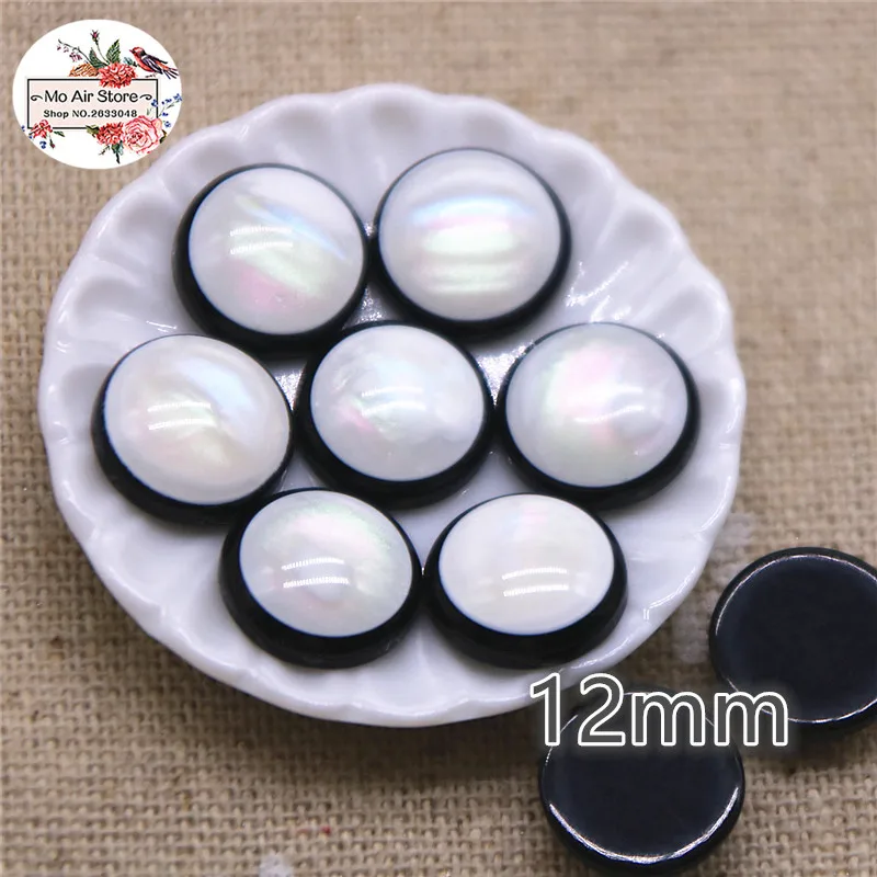 

50pcs 12mm shiny round Buttons Home Garden Crafts Cabochon Scrapbooking DIY Accessories
