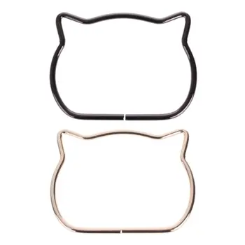 

Cute Cat Ear Metal Bag Handle Replacement for DIY Shoulder Bags Making Handbag Bag Accessories