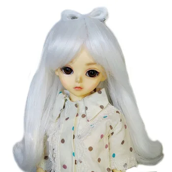 

[wamami] 97# White Long Wave Wig For 1/4 MSD AOD DOD DZ BJD Dollfie 7"-8" Inch