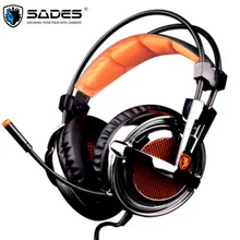 SADES A6 Plus USB 7.1 Vibration Headset Bass PC Gamer Game Headfone Magic Crystal Gaming Headphones With Mic For Computer Laptop