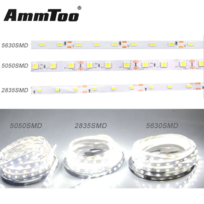 Rgb Led Strip Light 5050 5630 2835 Smd Nonwaterproof 5m 300leds Dc 12v