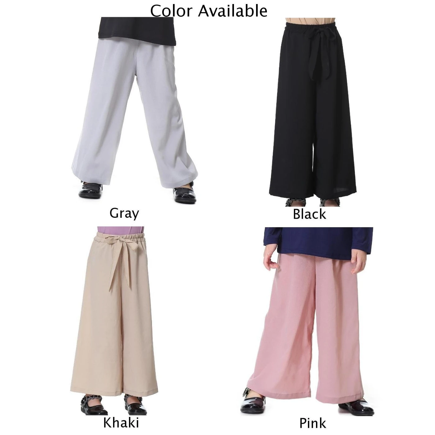Wide Leg Trousers Childrens Pants Summer Spring Casual High Waist Solid Color Linen Blends