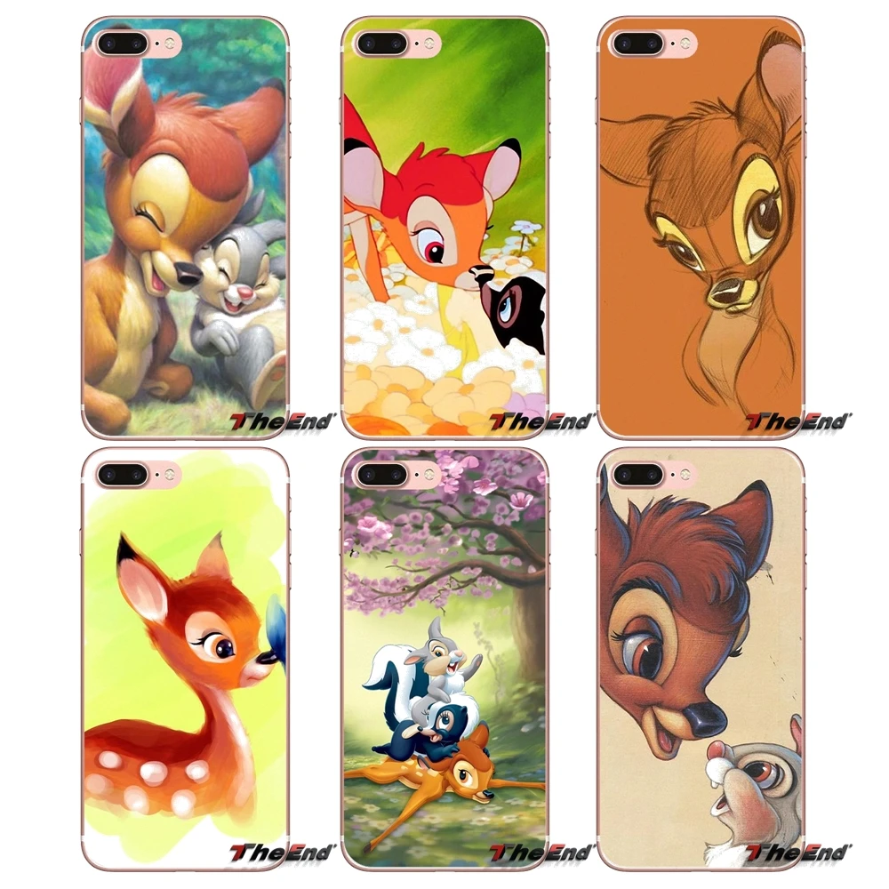 Прозрачный чехол из ТПУ Sika deer Bambi для Samsung Galaxy S2 S3 S4 S5 MINI S6 S7 edge S8 S9 Plus Note 2 3 4 5 8 Coque Fundas