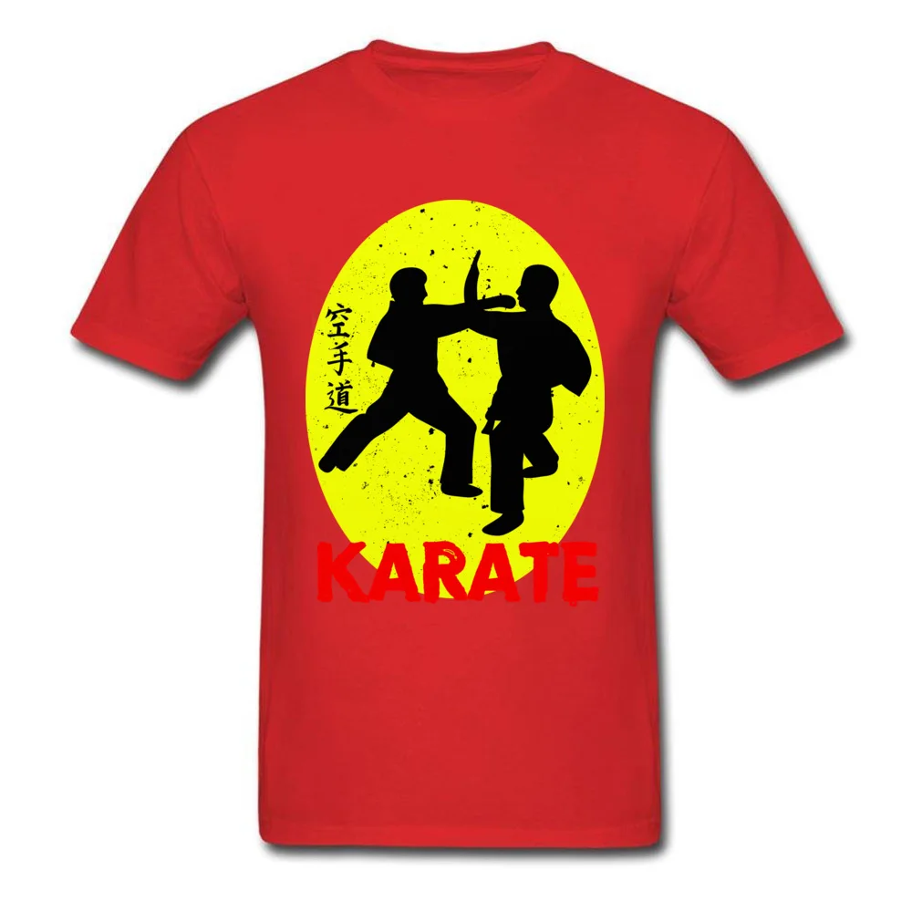 Karate O Neck T Shirt Fall T Shirt Short Sleeve Hot Sale Pure Cotton Leisure T Shirt Normal Youth Free Shipping Karate red