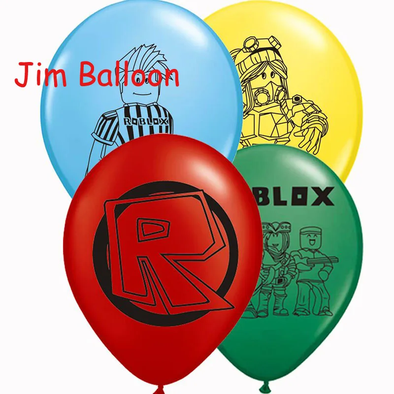 

12pcs/lot Roblox Latex Balloon Inflatable Happy Birthday Decorations balloon Globos Toys For Kids