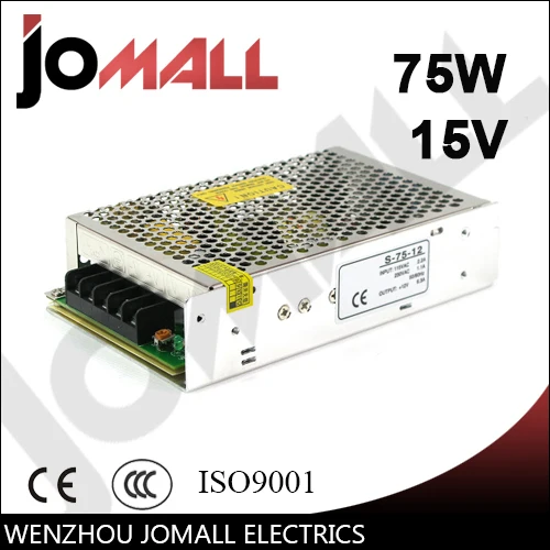 

75w 15v 5a Single Output switching power supply