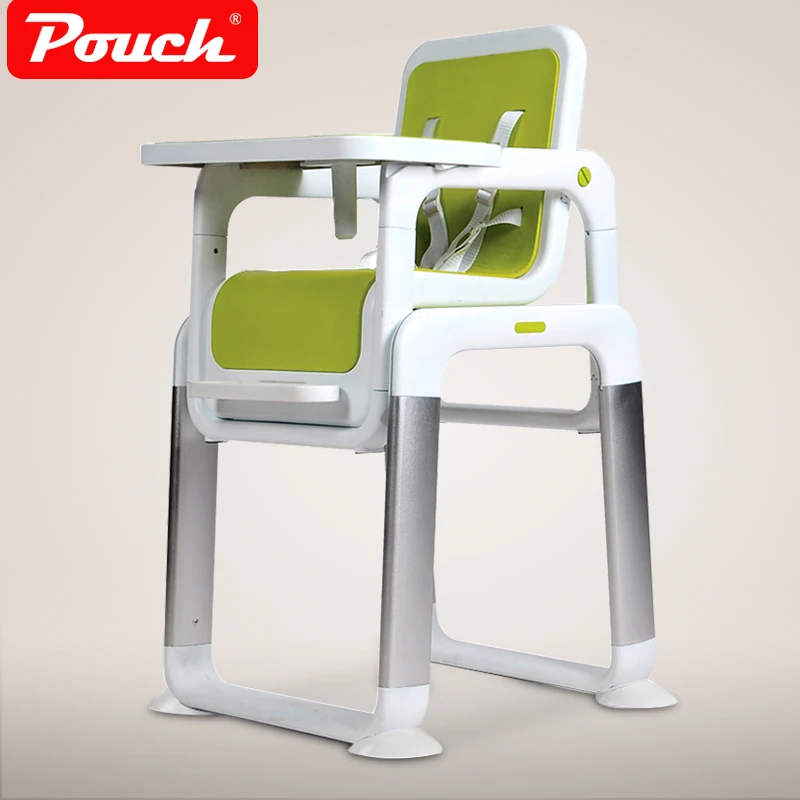 Pouch split child dining chair metal baby feed chair portable baby dining table PP seat separate baby feed chair