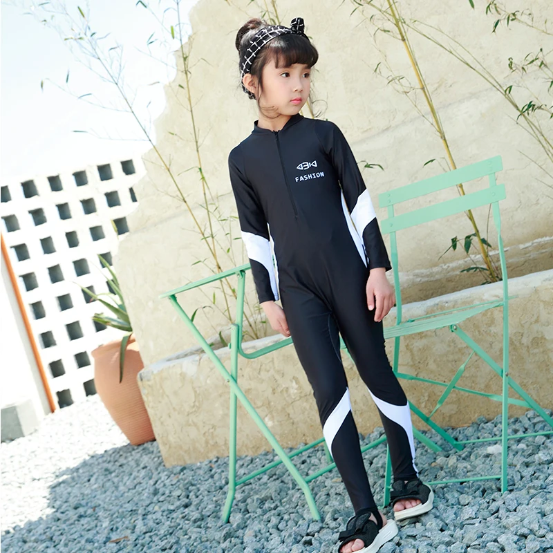 JOORUI Kids Swimsuits One Piece Swimming Wet Suits for Boys Girls Long Sleeve UPF50 Quick Dry Swimming Wear