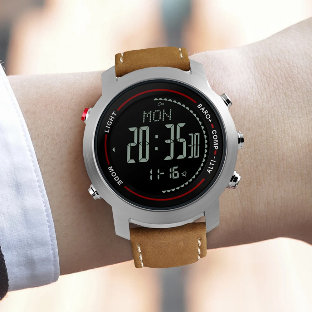 

Outdoor Compass Sports Watches Men LED Digital Wristwatches Mountain Altitude Pressure Countdown Waterproof Relogio Masculino