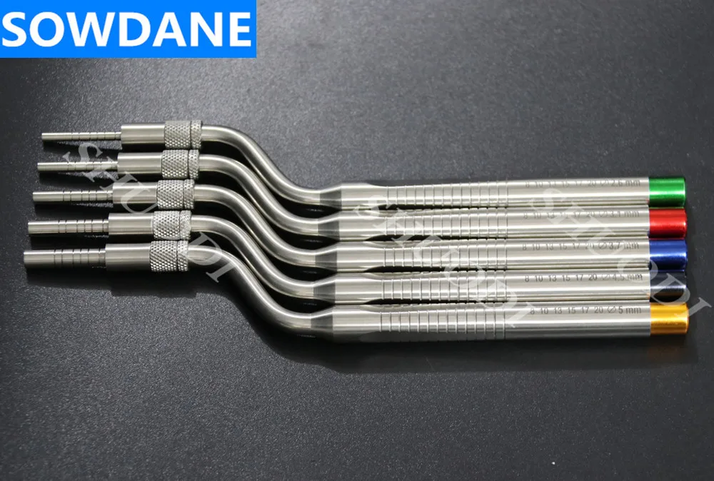  Dental Implant Osteotome Instrument Tool Sinus Lifting Lift Tool Convex Tip Bended Stainless Steel 