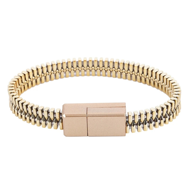 

Outdoor Mini Micro- Usb Bracelet Charger Data Charging Cable Sync Cord For Iphone 6S 7 8 Type-C Phone Usb Cable—Gold #8