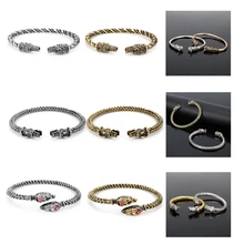 Викинги Браслет с волчьей головой индейца модные ювелирные аксессуары жесткий браслет для мужчин Запонки Браслеты для женские браслеты