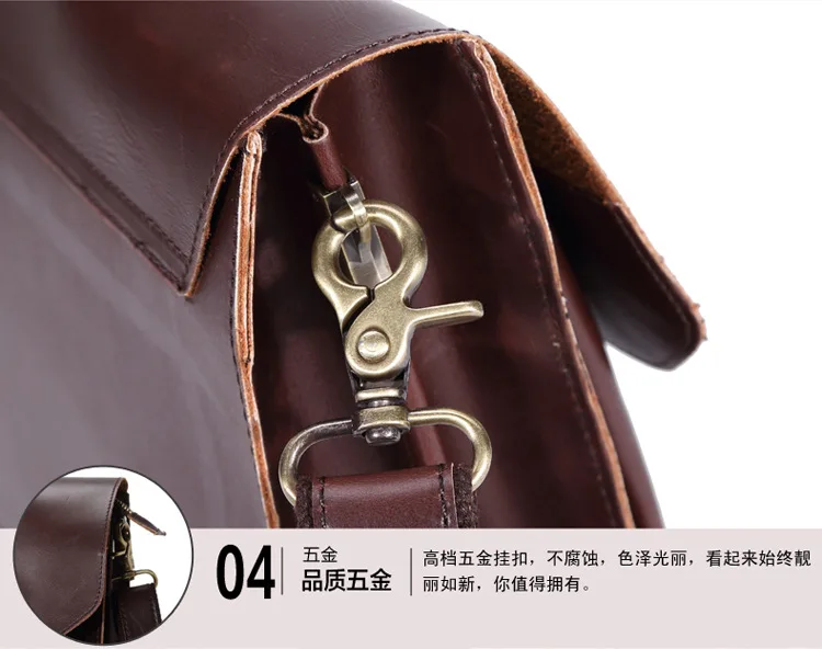 Crazy horse натуральной кожи мужчины сумка винтаж loptap бизнес мужской кожаный портфель мужчины сумка на ремне сумки 6920