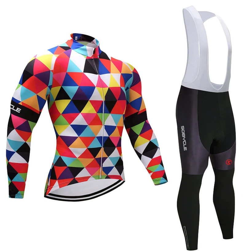 

2019 winter team pro cycling jersey 9D gel pad bike pants set MTB Ropa Ciclismo mens Thermal Fleece bicycling Maillo culotte