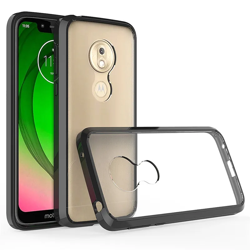 

For Moto G7 Play Case Crystal Bumper Clear Hard Acrylic Phone Back Cover For Motorola Moto G7 Play G 7 G7Play Phone Cases Coque