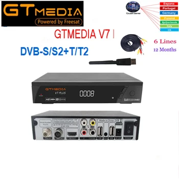 

GTMEDIA V7 PlUS 1080P Full DVB-S/S2+T/T2 Support H.265 4-digit LED display Support PowerVu DRE & Biss key Support USB Wifi