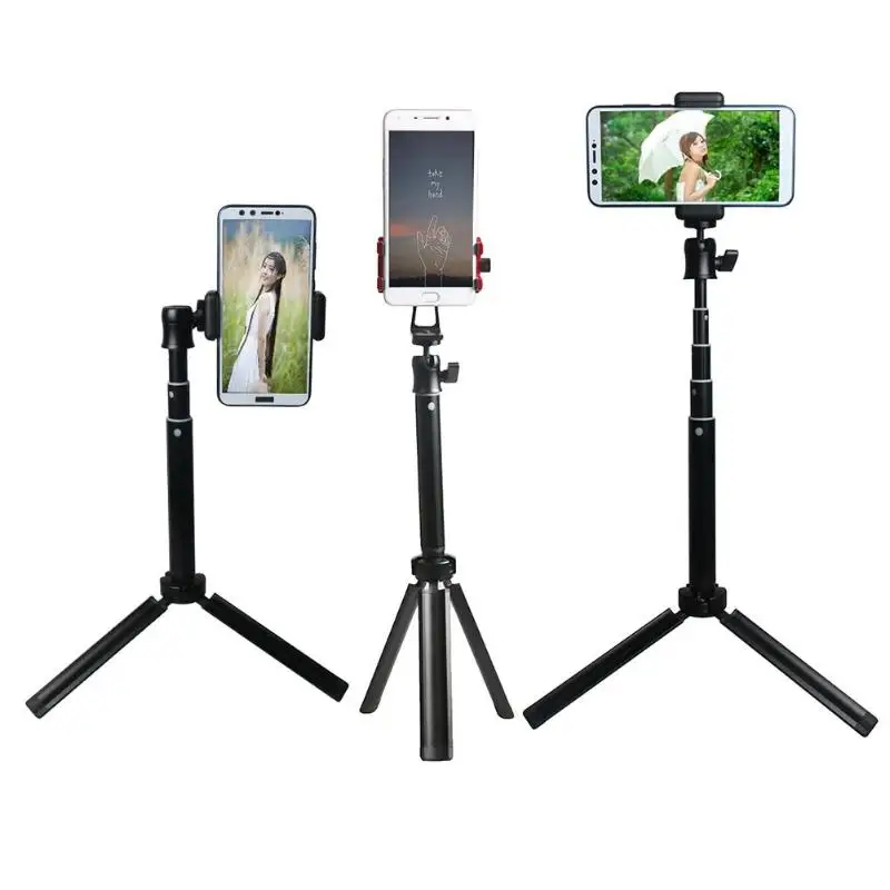 

ALLOYSEED Tripods 360 degree Aluminum Alloy Selfie Stick Tripod Monopod with Mobile Phone Clip Set for Gopro Action Camera
