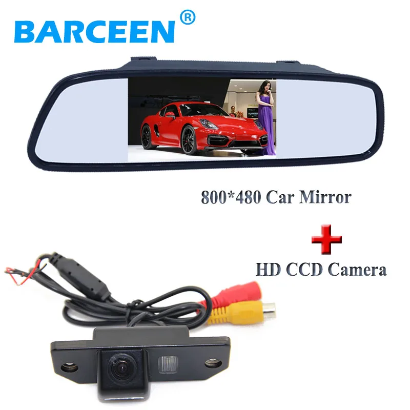 

Sunvisor placement car rear view reserve camera 170 wide viewing angle +4.3" car mirror for ford- focus (3C)/ Mondeo/ C-Max