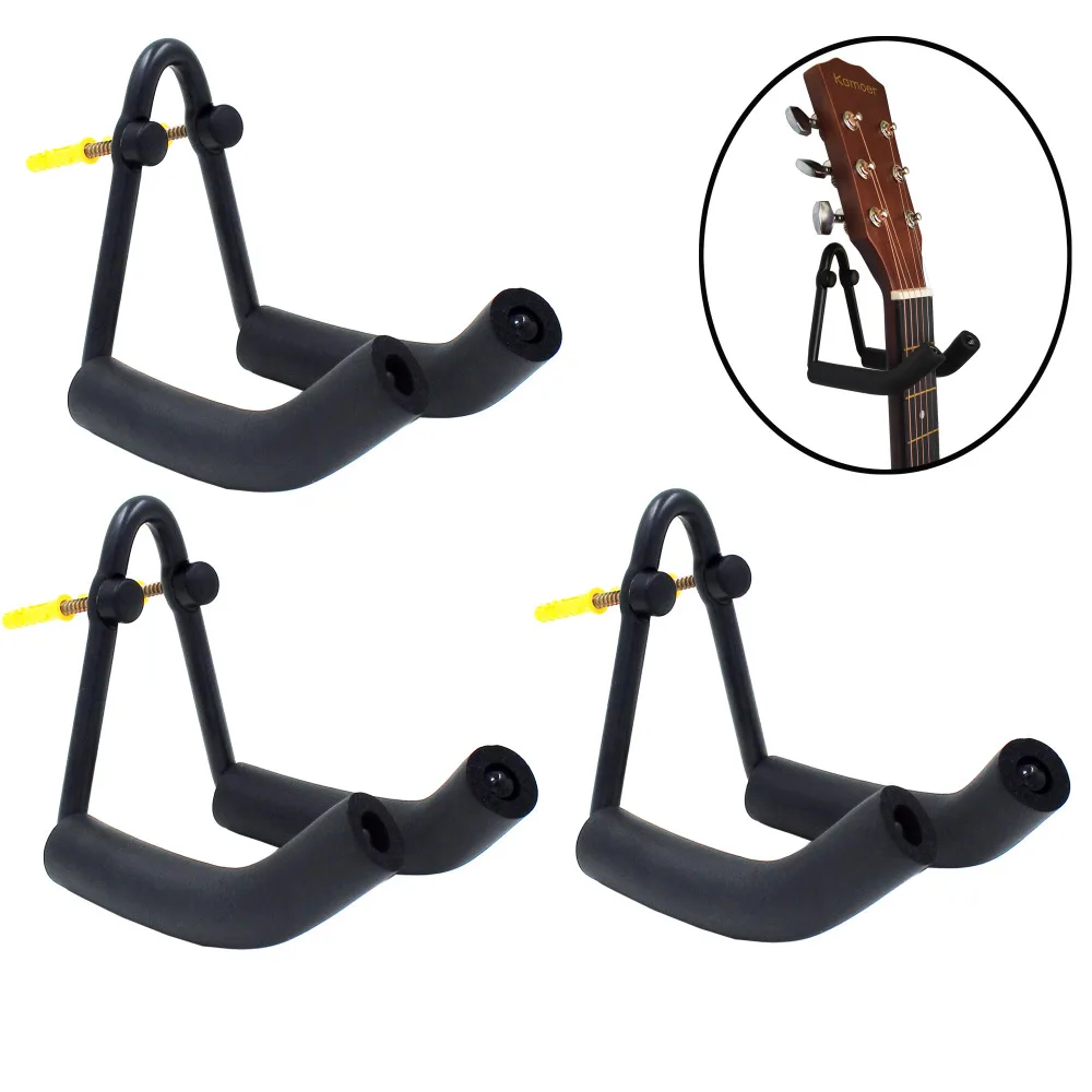 Guitar Wall Mount Hanger 3/Pack Guitar Hanger Wall Hook Holder Stand