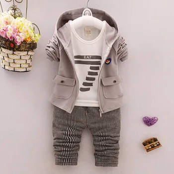 

Toddle Clothes Baby Boy Clothing set Sport Suits fashion coat +T-shirt + Pants 3 pcs Boys Tracksuit Sets Newborn Jacket set