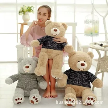 

The couple big size teddy bear doll Sweater bears cuddly plush toy bear birthday gift for Valentine's Day