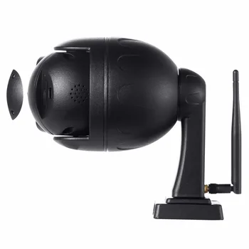 

High quality video day&night 2MP 5x optical zoom wifi PTZ cameras two way audio motion detection wireless black color speed dome