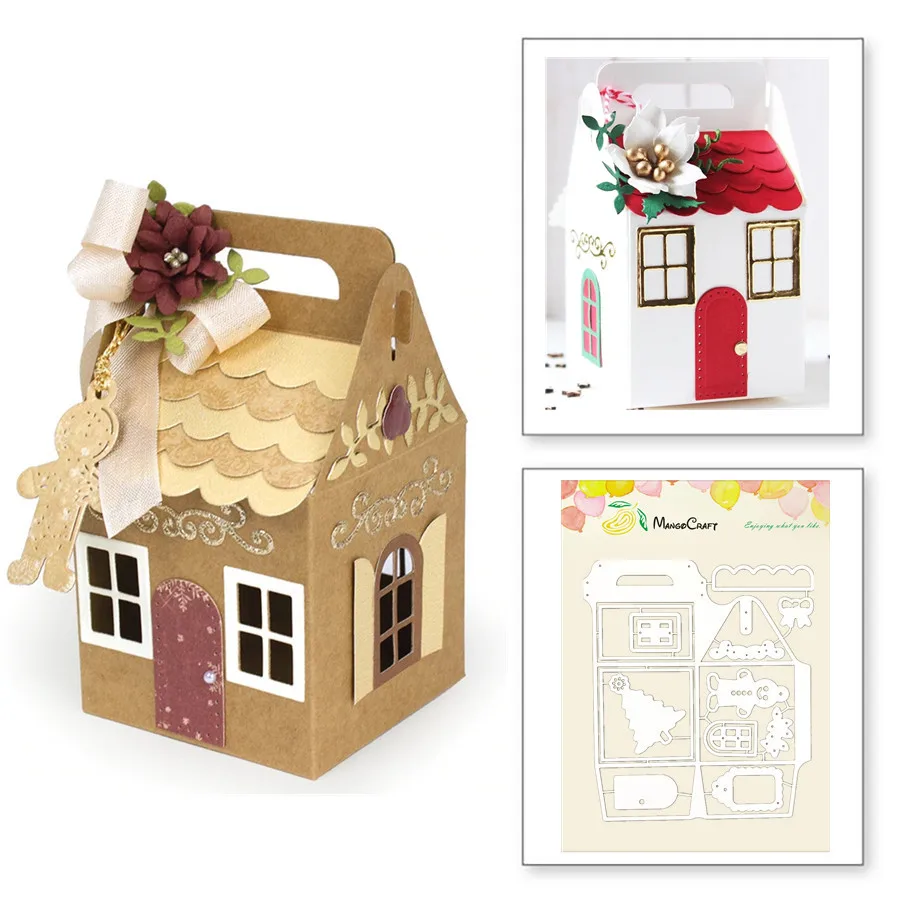 

Christmas gift box Die Metal cutting dies frame craft cutting die embossing stencil for handmade Paper card making scrapbooking