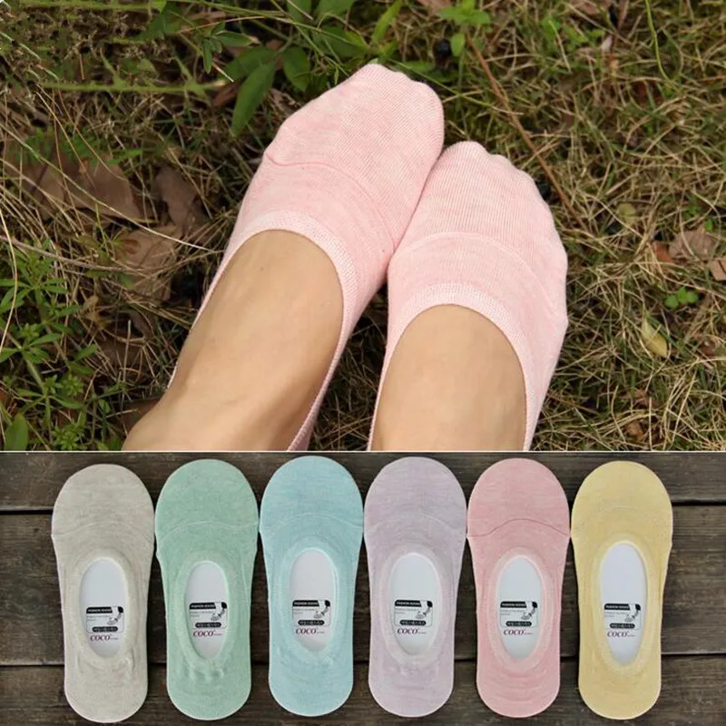 1 пара cindycolor Хлопковые женские носки с закрытым носком летние корейские милые Нескользящие силиконовые невидимые носки для женщин