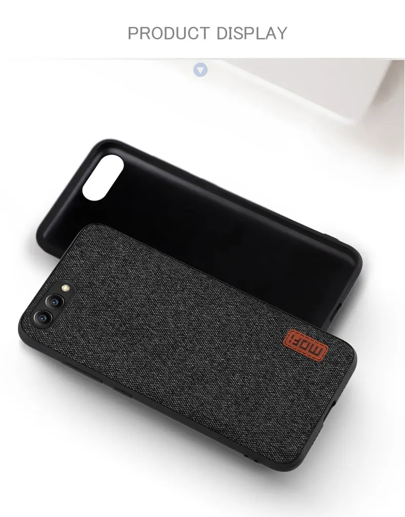 Honor view 10 trường hợp bìa BỘ THUỶ SẢN Honor V10 Cứng PC Back Cover trường hợp Honor view 10 Mềm TPU cạnh Vải chất liệu Case Bìa Full huawei pu case