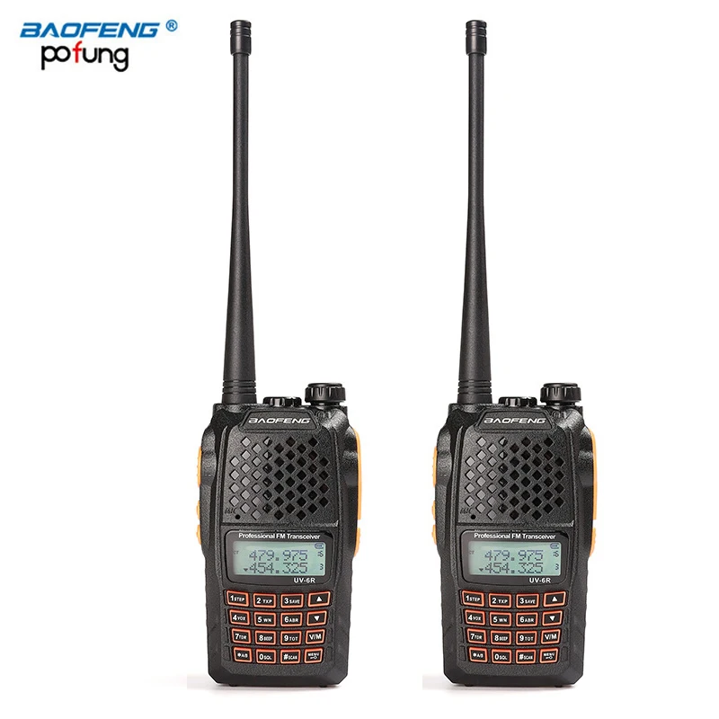

2 PCS Baofeng UV-6R Walkie Talkie Two Way Ham CB VHF UHF Radio Station Transceiver Boafeng Amador Portable Communicator Handheld
