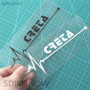 

1pc New Heart Car Sports Decal Sticker Styling Windows Door Decoration For hyundai creta ix25 2018 accessories