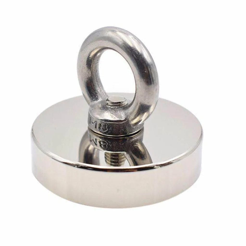 

Hook Up D60mm Strong Powerful Round NeodymiumMagnet Hook Rescue MagnetFishing Equipment Holder Pulling Mount Pot WithRing19Mar21