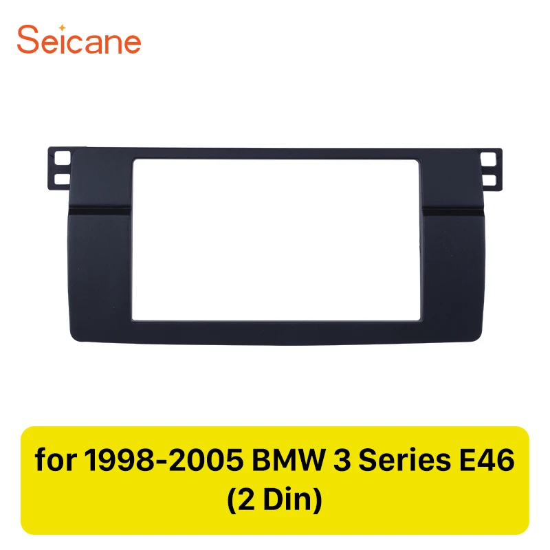 

Seicane refitting Frame Double Din Car RadioFascia Dash Installation Trim Bezel for 1998 1999 2000 2001-2005 BMW 3 Series E46