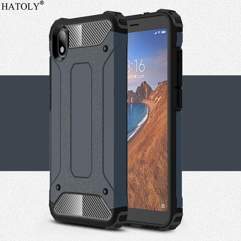 

For Cover Xiaomi Redmi 7A Case Anti-knock Rugged Armor Hard Cover For Redmi 7A Silicone Rubber Phone Bumper Case For Redmi 7A