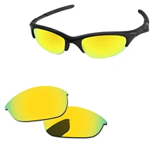 Polycarbonate-24K с золотистой зеркальной Сменные линзы для половина солнечные очки к куртке рамки UVA и UVB Защита