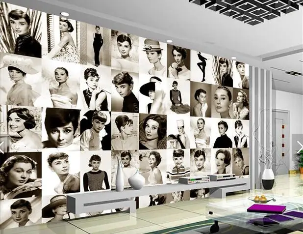 cheap Custom retro wallpaper,Star character,photo murals for the living room sofa backdrop wall papel de parede