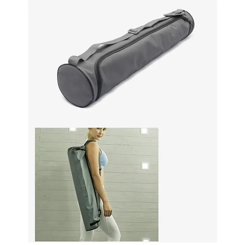 

72x15cm Adjustable Full-Zip Cargo Pocket Wear-resistant Canvas Knapsack Yoga Mat Storage Bags Carrying Case Pouch