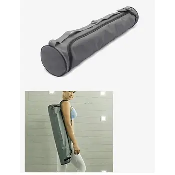 

72x15cm Adjustable Full-Zip Cargo Pocket Wear-resistant Canvas Knapsack Yoga Mat Storage Bags Carrying Case Pouch