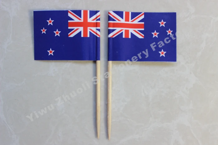 Бесплатная доставка новый Zealand Flag Toothpick 3 5x2 5см 300 шт./пакет национальный флаг Новой