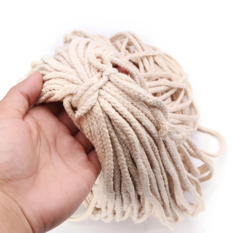 5 мм x 100 м плетеная веревка из хлопка витой шнур веревка Diy ремесло макраме плетеная нить домашний текстильные аксессуары подарок
