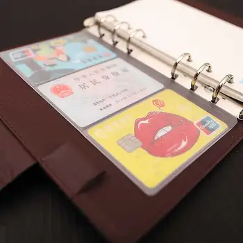 

A5/A6 PVC Binder Folder Holder Zipper Index Divider Spiral Bag Storage File Card Pack for Notebook Journal Agenda Plannner