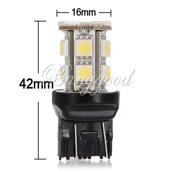 1 шт. большая акция T20 W21/5 W 7443 13 SMD 5050 светодиодный чистый белый автомобильный светильник, источник тормоза, стояночный обратный светильник, лампа DC12V