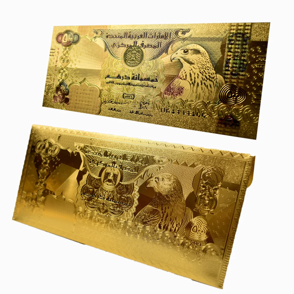 500 г. Dirham банкноты из золотой фольги Объединенные Арабские Эмираты поддельные