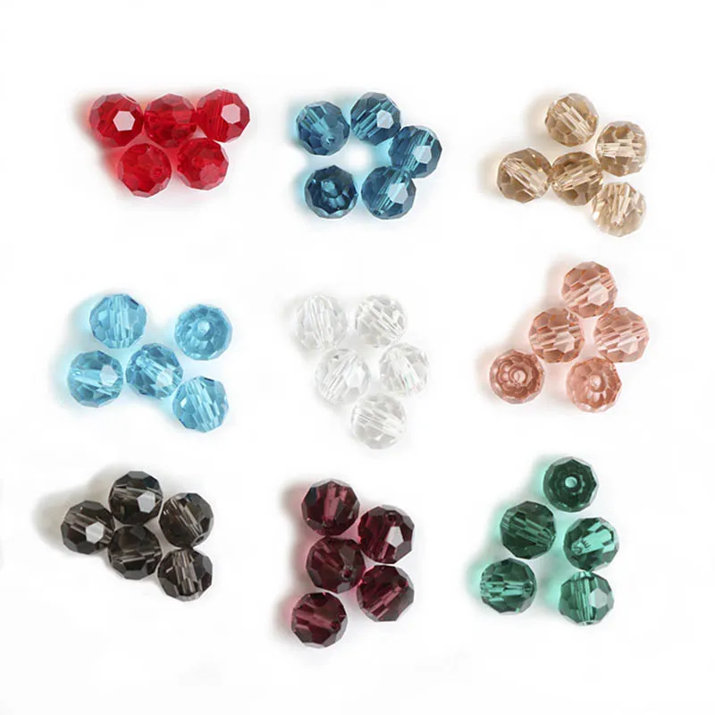 

20pcs 8m Colorful Rondelle Natural Crystal Glass Beads Loose Spacer for Jewelry Making Round Radiant Beads DIY Brecelet Necklace