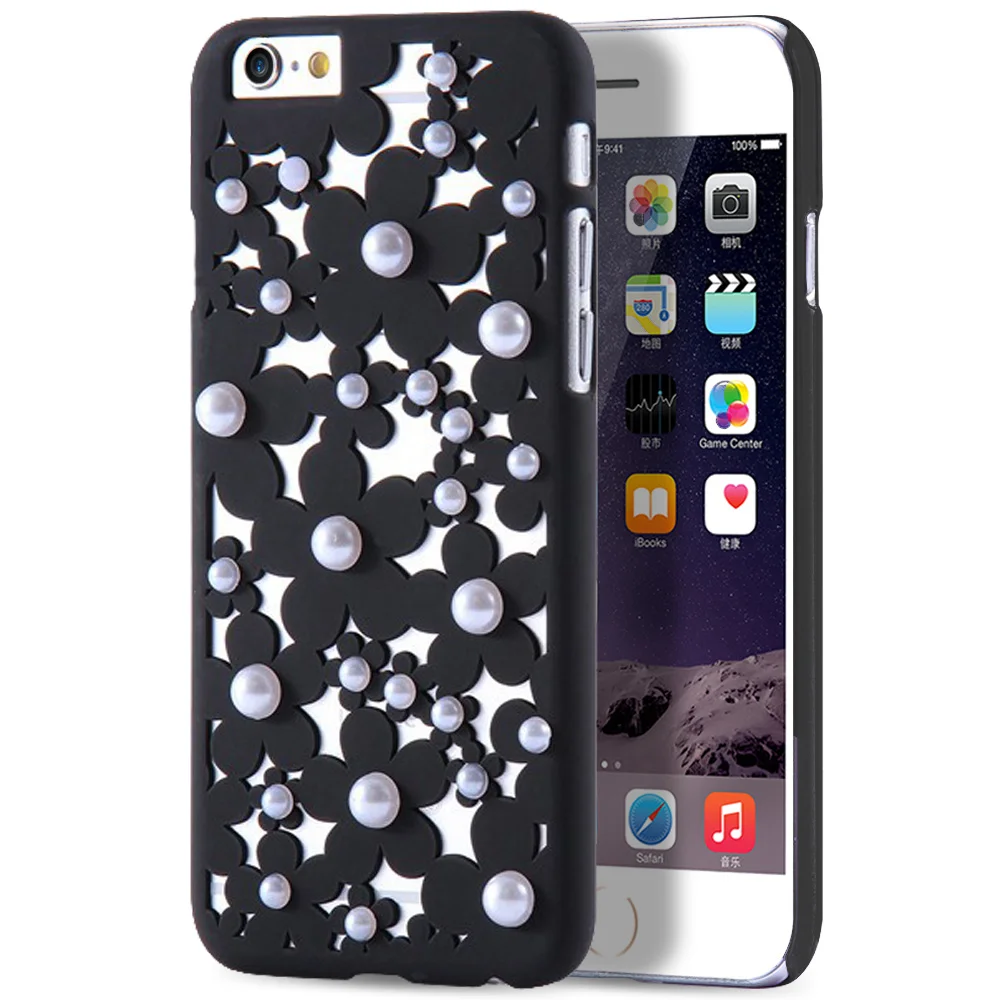 Чехол kisscase для iPhone 6 6s 7 Plus 5 5S SE чехол с милым цветком и жемчугом задняя крышка Samsung