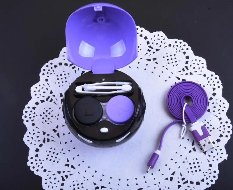 USB& battery мультфильм профессиональное чистящее средство для контактных линз корпус контактных линз чистая Ванна контактные линзы чистый контейнер