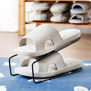 

LUOEM Modern Space Saver Shoe Organizer Cabinet Shoe Storage Holder Double Layer Room Metal Shoe Rack For Closets