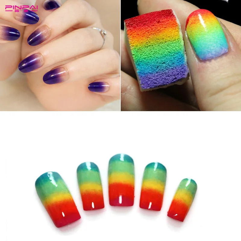 8pcs/set Gradient Nails Soft Sponges Color Fade Change Nail Polish Accessories Manicure Art Tools Kit | Красота и здоровье