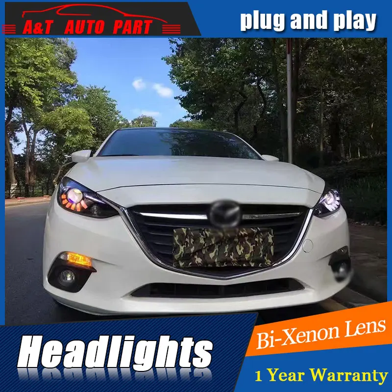 front light Car Styling for 2014 2016 Mazda 3 Axela LED Headlights